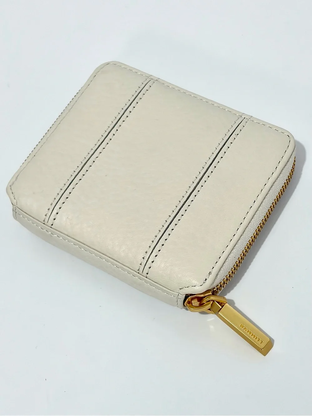 Hammitt 5 North Compact Wallet In Calla Lily With Brushed Gold Hardware Like New